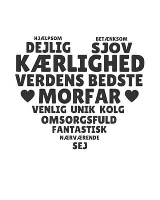 Morfar hjerte inkl. personlig hilsen